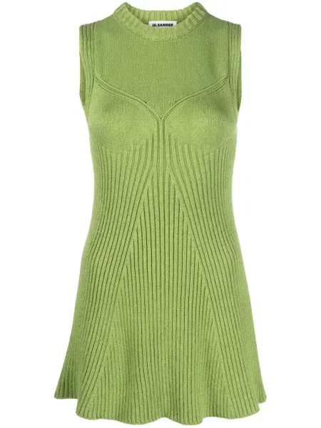 Top Jil Sander tricotate verde