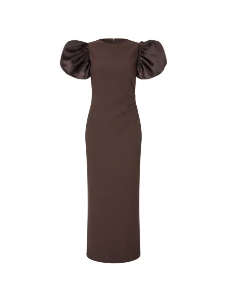 Rochie midi Rotate Birger Christensen drapată maro