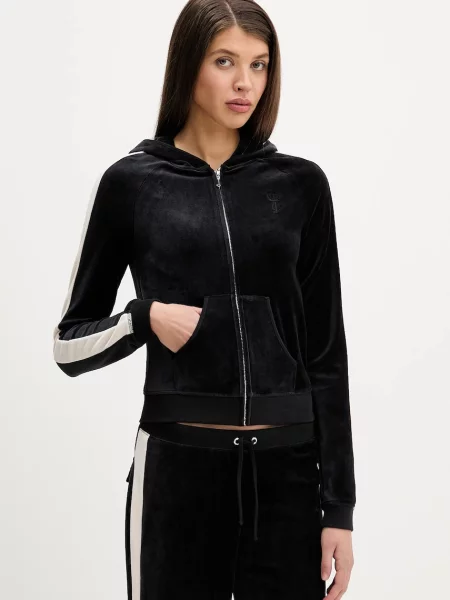 Juicy Couture Hanorac HERITAGE negru alb