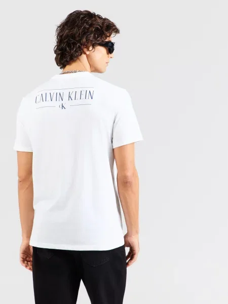 Calvin Klein Jeans Tričko námornícka modrá biela
