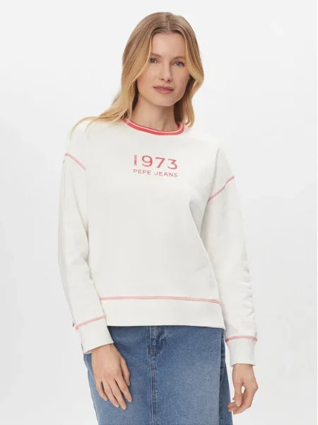 Pepe Jeans Bluză Hache Boxy Fit alb