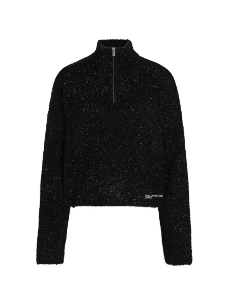 Pufos pulover Karl Lagerfeld Jeans negru