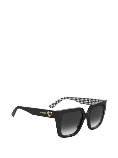 Γυαλιά ηλίου Love Moschino με σχέδιο houndstooth μαύρο