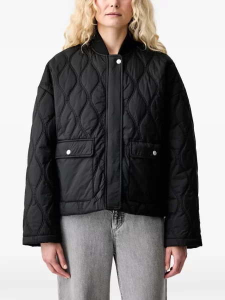 Matlasat geacă de blugi Karl Lagerfeld Jeans negru