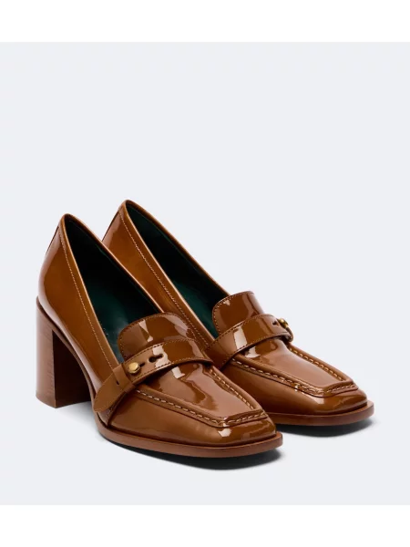 Pantofi cu toc Zimmermann din piele de lac maro
