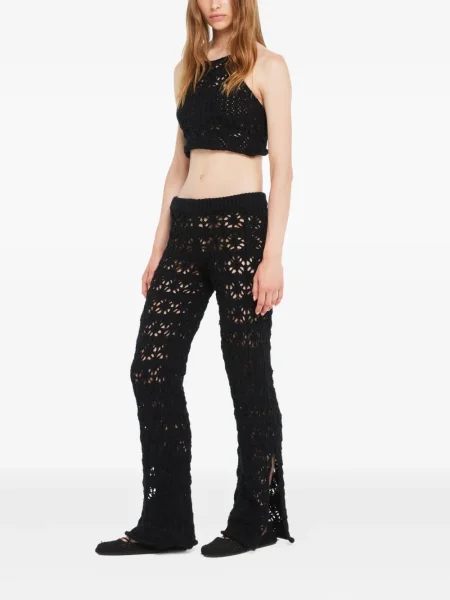 Top Alanui cu gât halter negru