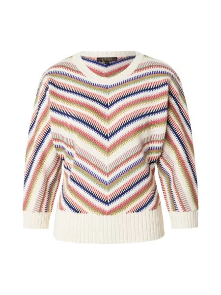 King Louie Pulover Daria crem / albastru închis / roșu negru