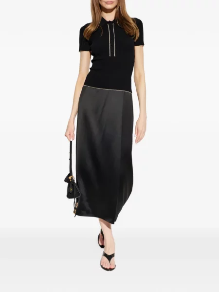 Tricou polo By Malene Birger tricotate negru