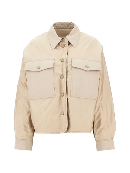 Reversibil geacă Weekend Max Mara din canvas maro