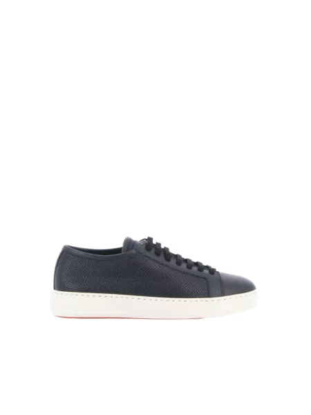 Sneakersy Santoni skórzane niebieskie