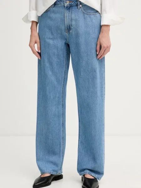 Calvin Klein Jeans blugi straight pentru femei albastru