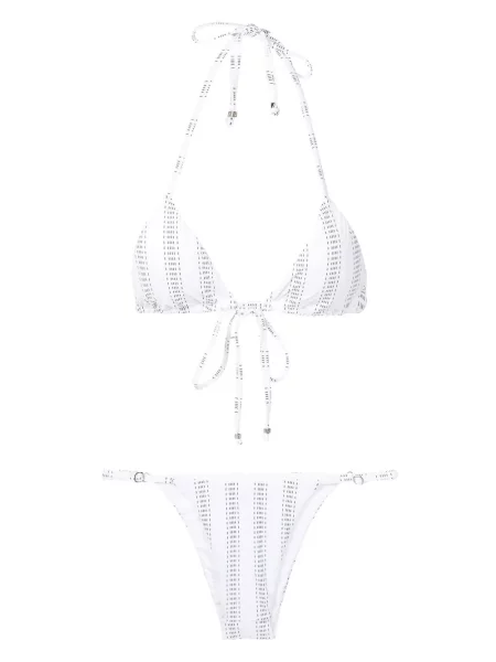 Bikini Amir Slama cu dungi cu imagine alb
