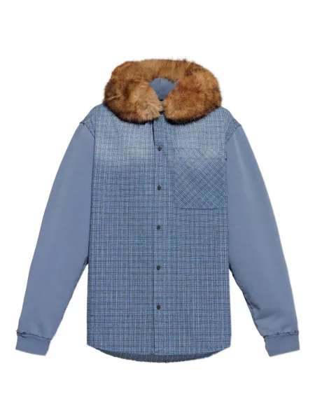 Cămașă Balenciaga în carouri albastru