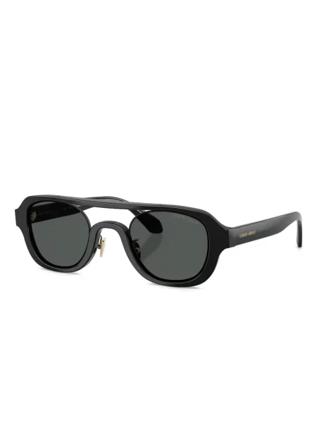 Ochelari de soare rotunzi Giorgio Armani negru