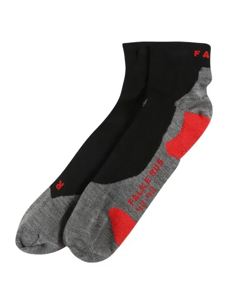 FALKE Șosete sport gri / roșu negru