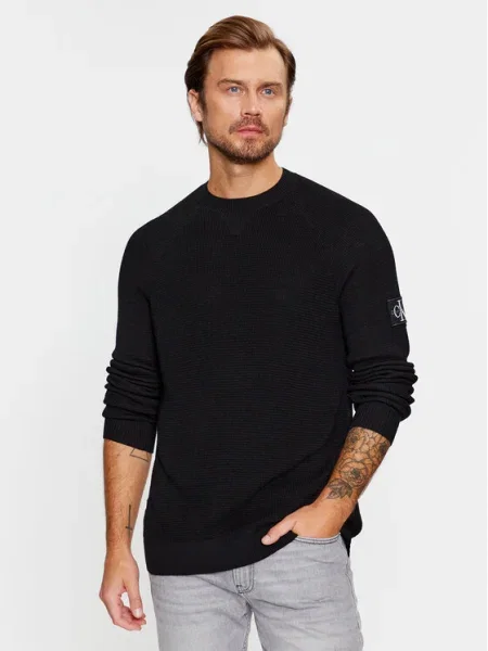 Вълнен пуловер Calvin Klein Jeans черно