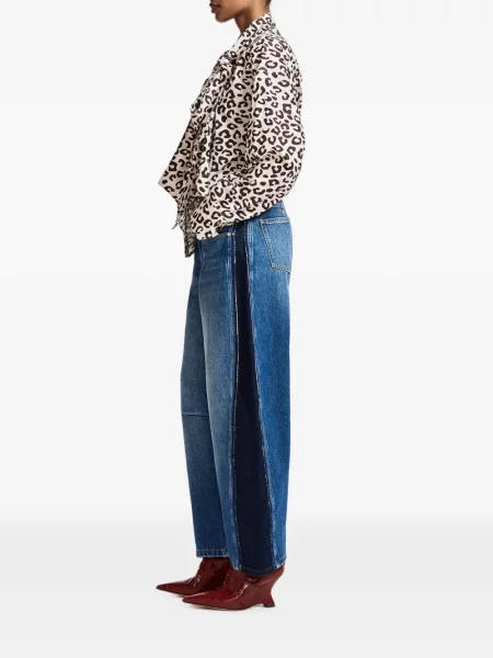 Cămașă Essentiel Antwerp cu funde cu model leopard