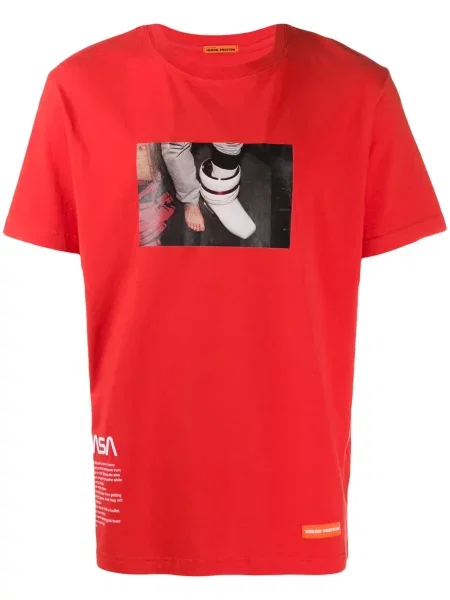 Tricou Heron Preston cu imagine roșu