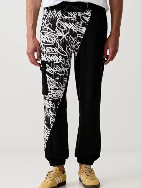 Sprayground pantaloni de trening pentru bărbați din negru