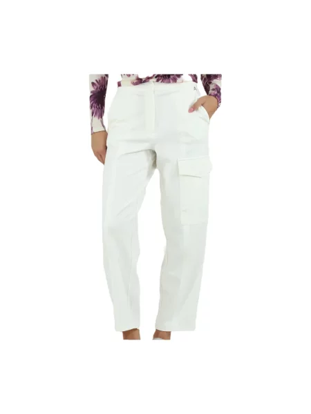 Spodnie cargo Twinset białe