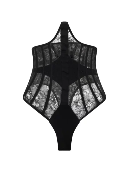 Body The Mannei din dantelă negru