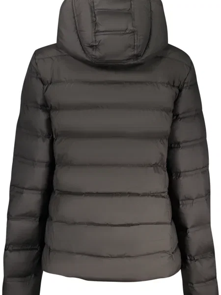 Geacă de blugi Tommy Jeans cu glugă negru