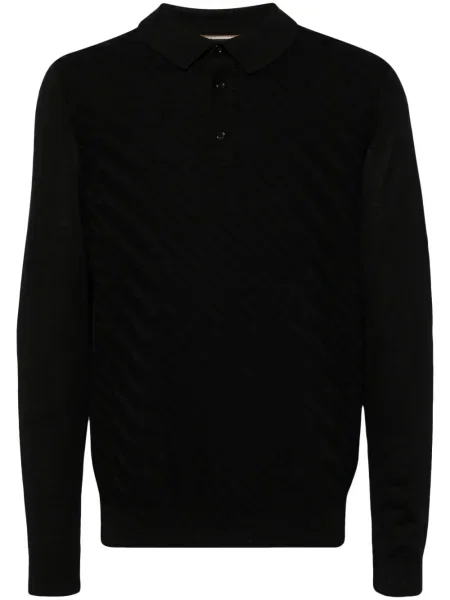 Polo Boss de lână negru