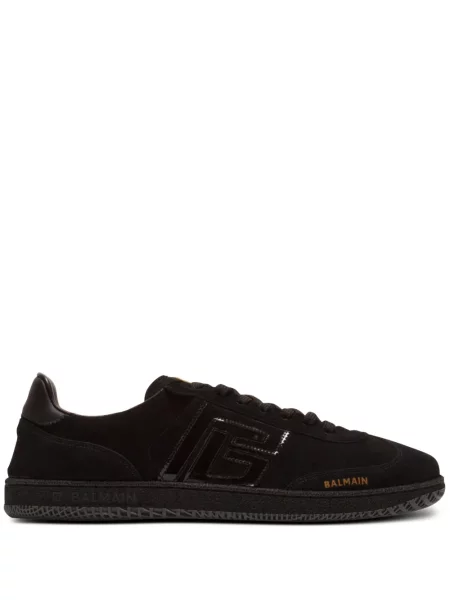 Sneakerși Balmain din piele de căprioară negru