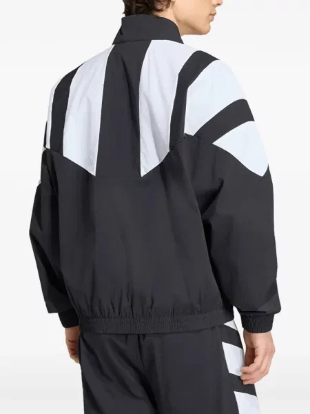 Geacă cămașă Adidas cu broderie alergare cu model piele de șarpe negru