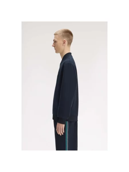 Geacă Fred Perry cu dungi alergare albastru