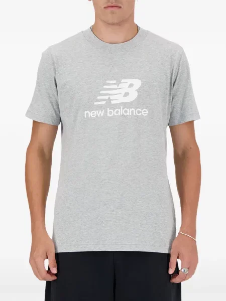 Tricou New Balance cu autograf gri