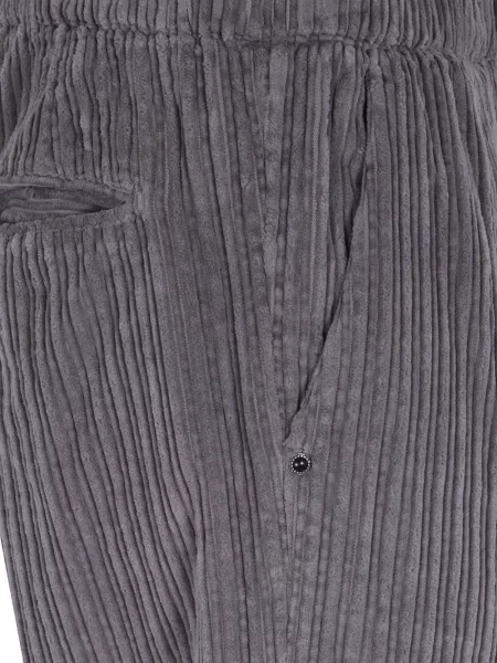Cu centură pantaloni Whitesand de catifea cord gri