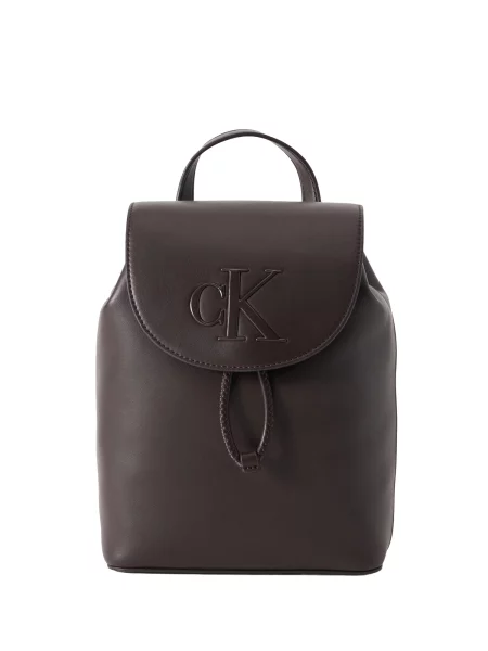 Rucsac Calvin Klein Bold Ck Flap Mini Backpack închis maro