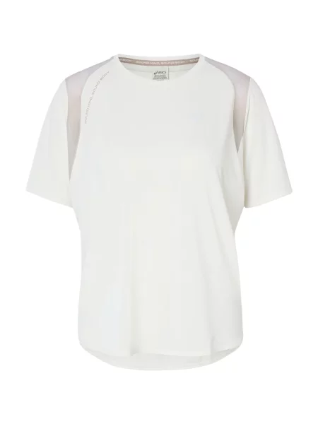 ASICS Tricou funcțional bej deschis / perlat alb