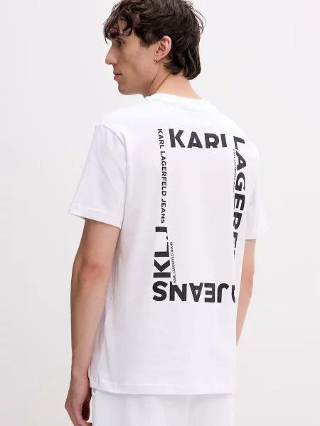 Karl Lagerfeld Jeans tricou pentru bărbați din alb