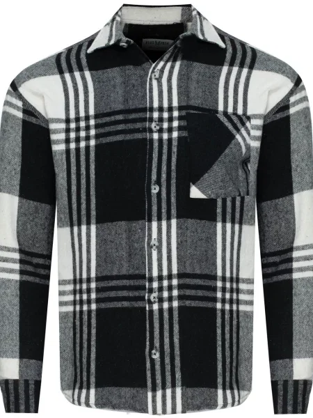 Vestă Plus Posh în carouri negru