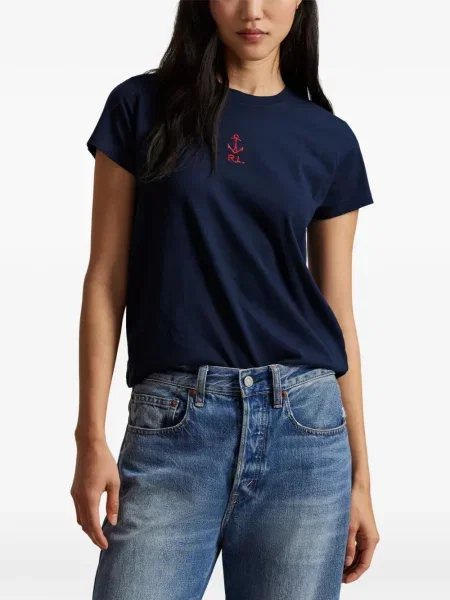 Matlasat sneakerși Polo Ralph Lauren cu autograf de catifea cord albastru