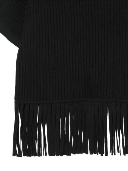Pulover Dkny cu franjuri negru