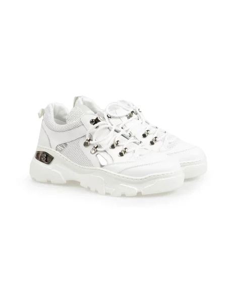 Sneakersy Baldinini skórzane białe