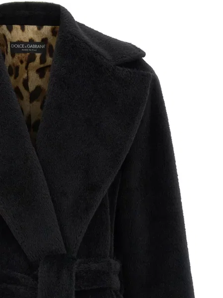 Kaput Dolce & Gabbana veze s reverom crna