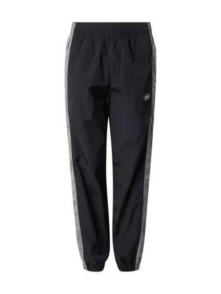 UNDER ARMOUR Sportovní kalhoty čedičová šedá / černá bílá
