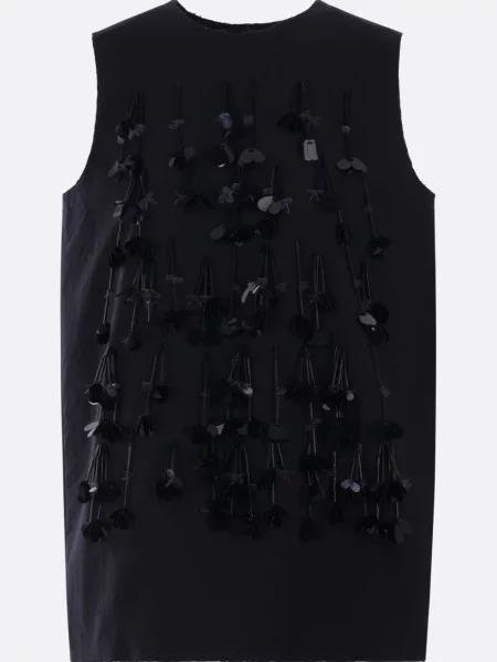 Top Plan C cu paiete negru