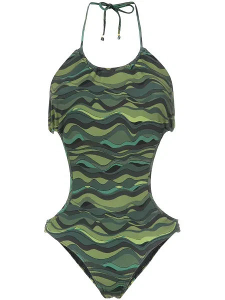 Costum de baie Amir Slama cu imagine verde