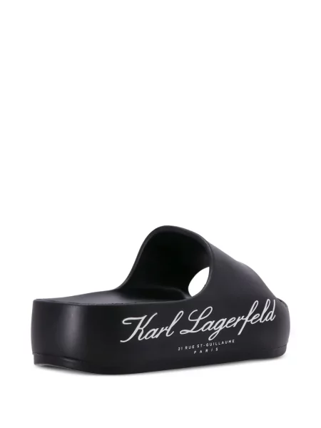 Чехли Karl Lagerfeld без ток с принт черно