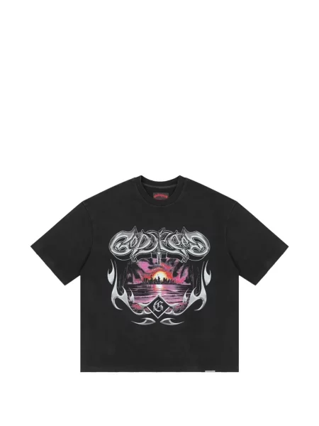 Tricou Godspeed cu imagine negru