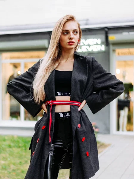 Ремень 7/11 Seven Eleven с ремешками красный