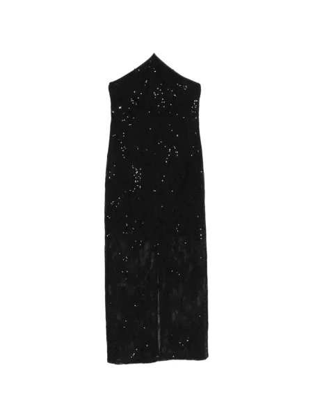 Rochie maxi Isabelle Blanche cu bretele negru