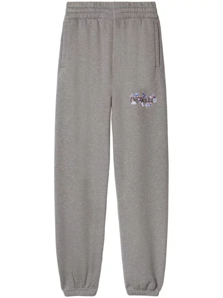 Pantaloni Off-white cu imagine alb