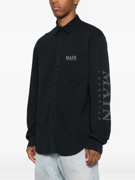Cămașă Balenciaga lungă negru