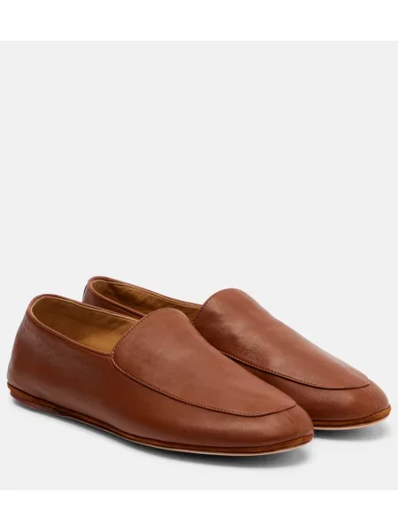 Pantofi loafer Loro Piana din piele maro